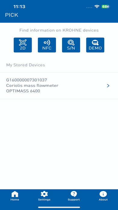 KROHNE PICK Mobile Screenshot