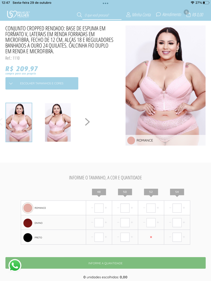 Brilho de Mulher Lingerie