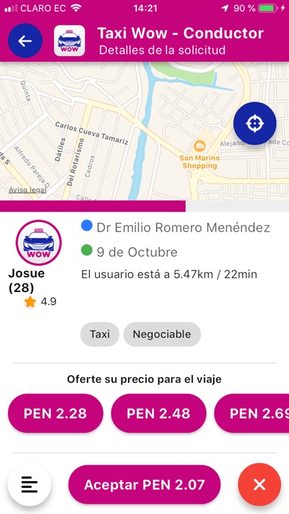 Taxi Wow - Conductor