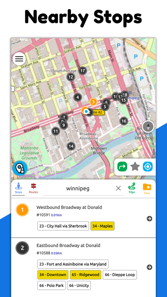 #1. Winnipeg Transit Realtime (iOS) 由: Bhanu Munjal