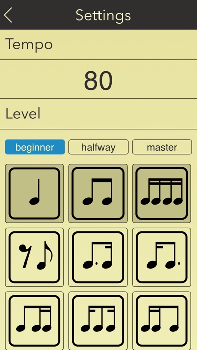 Rhythm Pro: tempo trainer. Screenshot