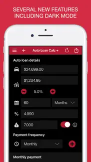 auto loan calculator + iphone screenshot 2