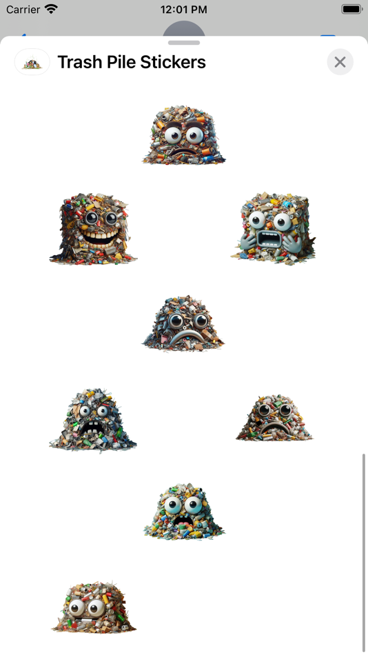#3. Trash Pile Stickers (iOS) Podle: Paul Scott