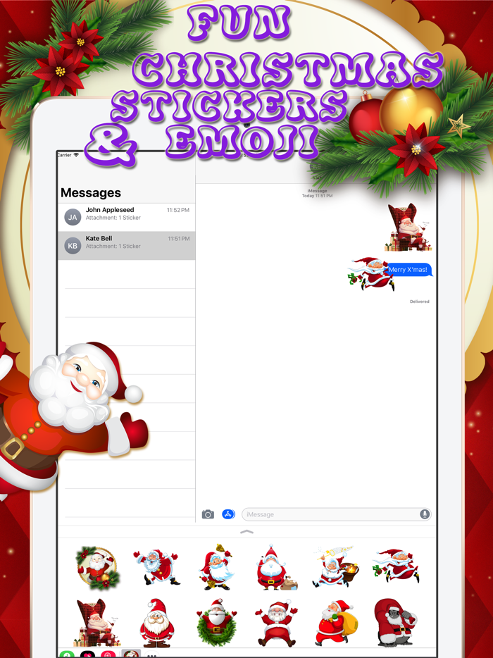 Fun Christmas Stickers and Emoji