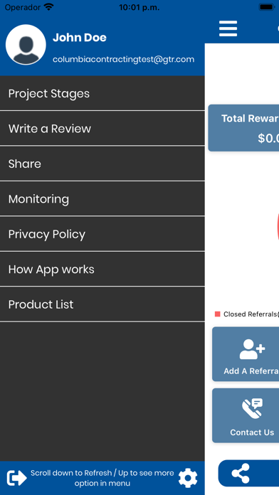 Columbia Contracting, LLC Screenshot