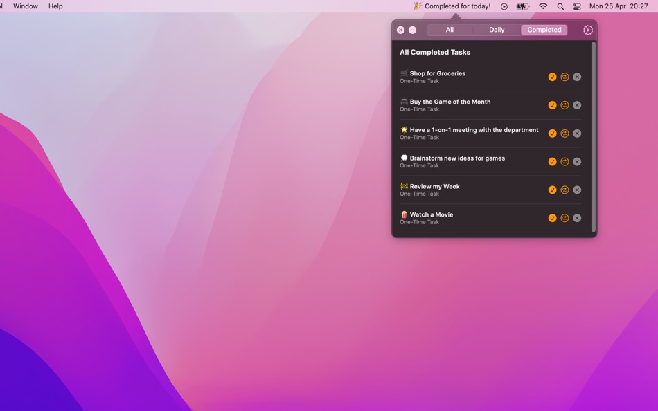 #4. Daily Menu - To-do and Tasks (macOS) 由: Marcos Morais