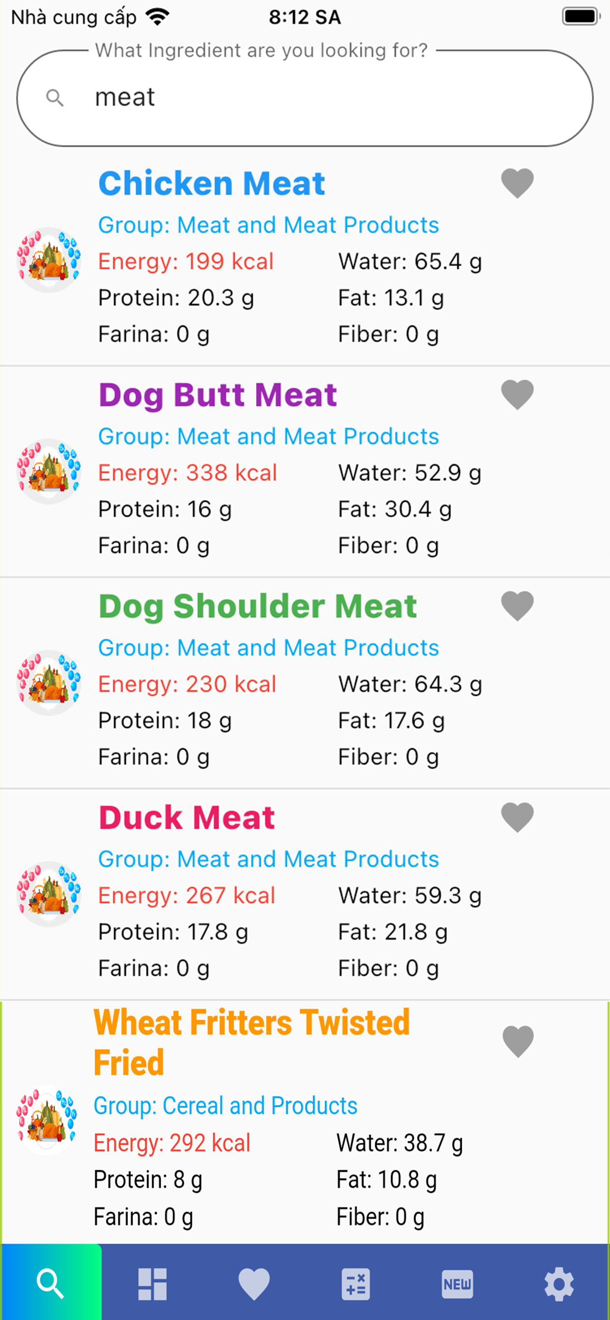 Material Nutrient