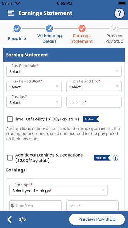 US Paycheck Paystub Generator screenshot-4