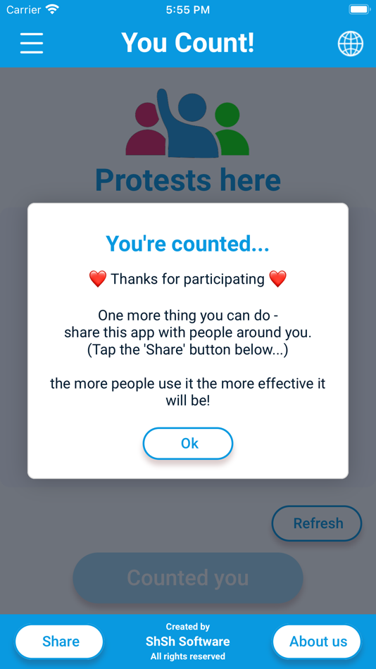 #3. ProtestCount (iOS) Podle: ShSh software