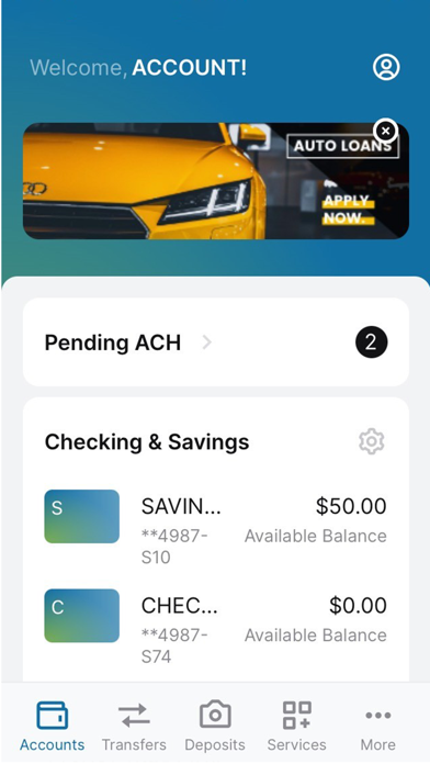 Archer Credit Union Screenshot