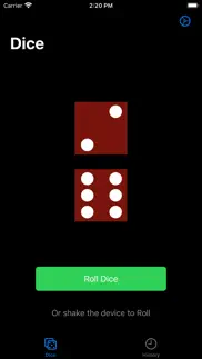 simple dice roll iphone screenshot 4