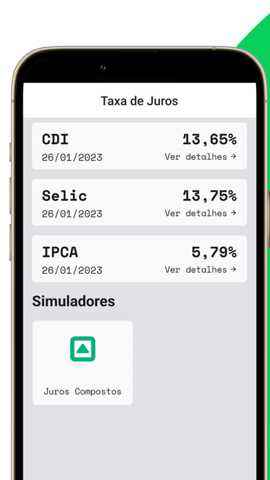 Taxa de Juros CDI, IPCA, Selic Screenshot