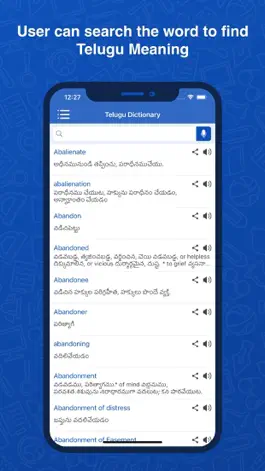 Game screenshot Telugu Dictionary : Translator apk