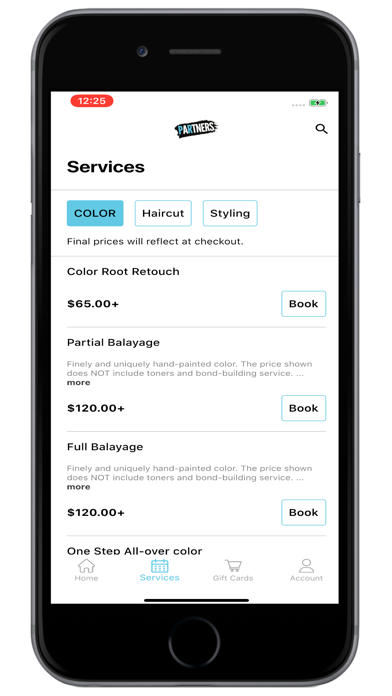 PR at Partners Hair Salons Screenshot
