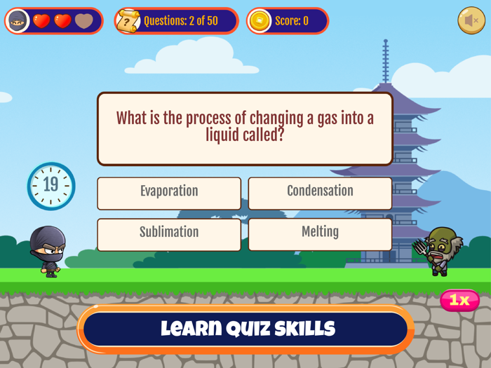 Ninja Vs Zombies - Quiz Game