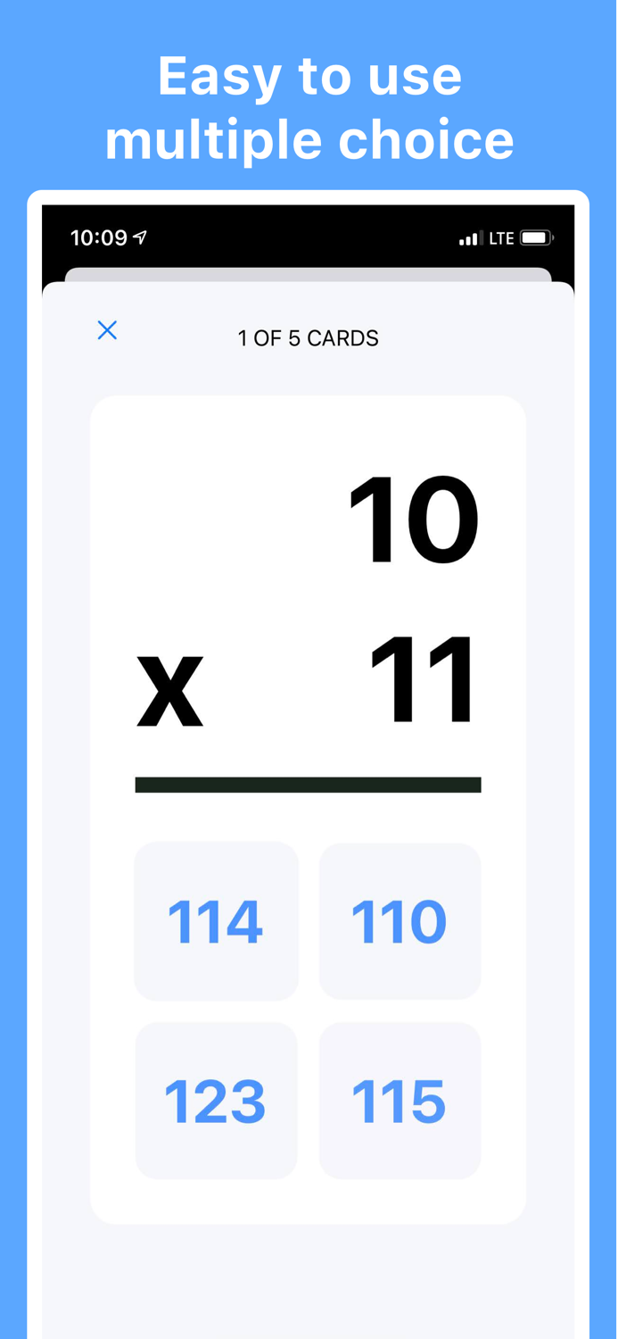 Multiplication Flash Cards Set