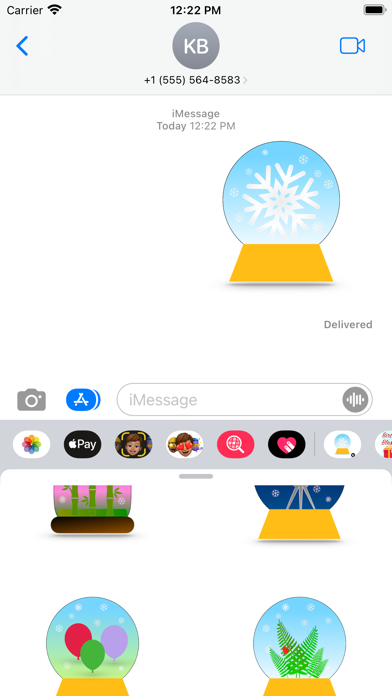 snow globes stickers Screenshot