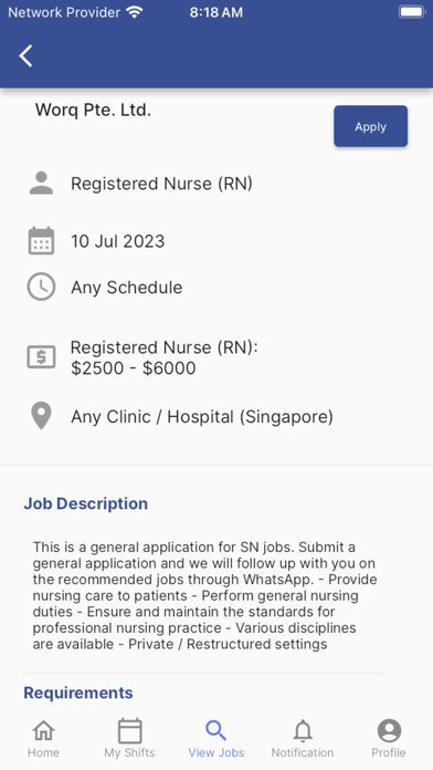 Worq Health Screenshot