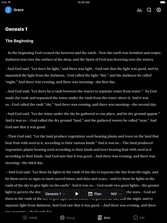 Grace Church Connect iPad screenshot 2 - Lifestyle app
