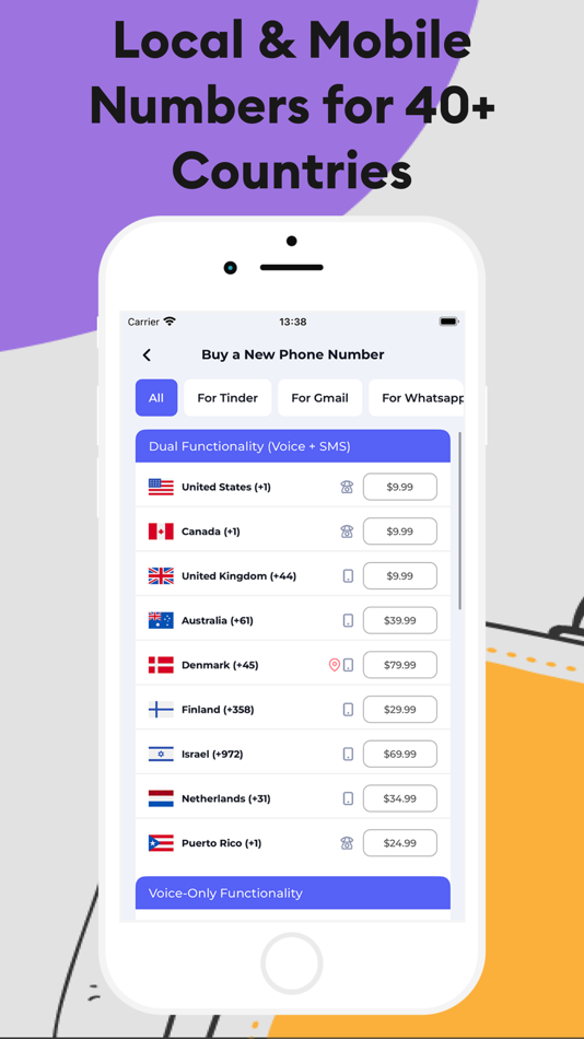 #3. GSM+ Second Phone Number (iOS) By: Mobile Victory
