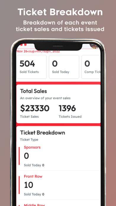 Eventmania Partner Sales App Screenshot