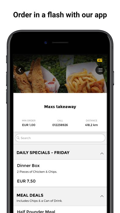 Max's takeaway Screenshot