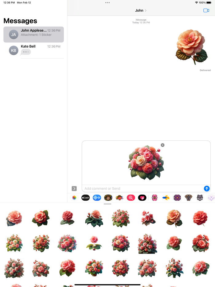 Begonia Stickers