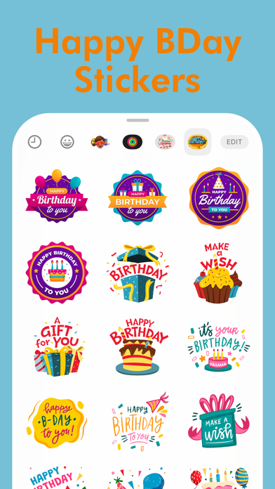 Screenshot #2 pour Happy BDay Stickers