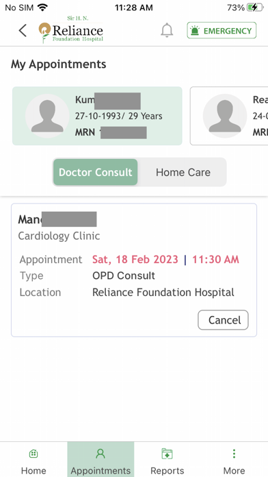 Reliance Foundation Hospital Screenshot