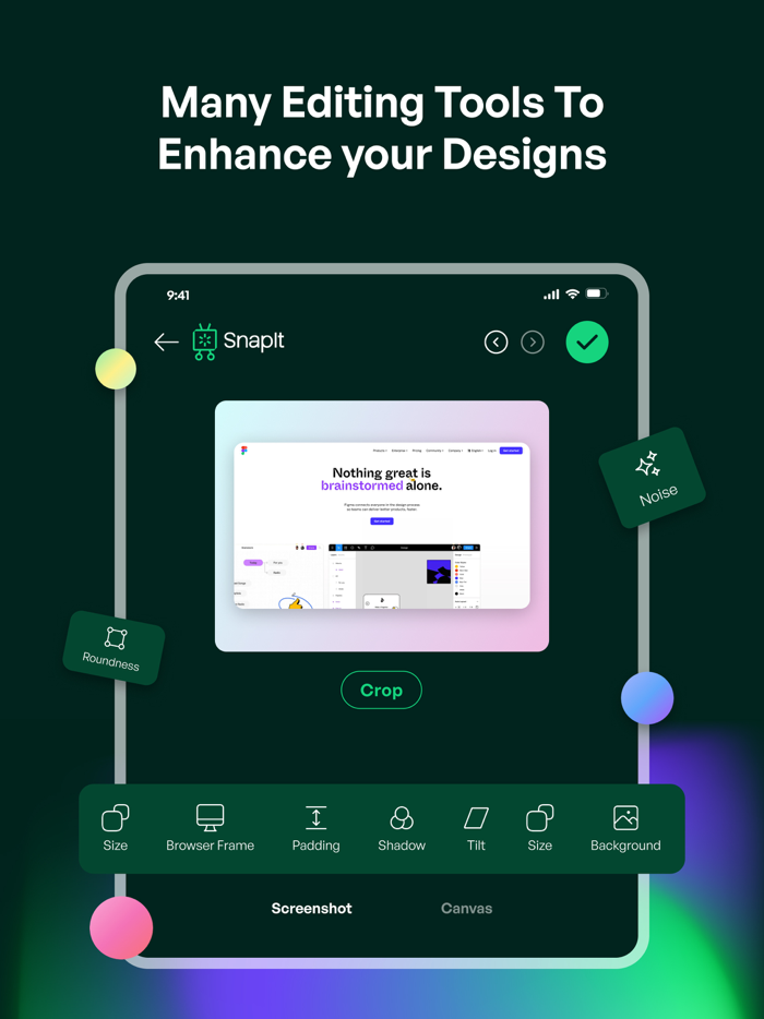 Screenshots and Mockups for All