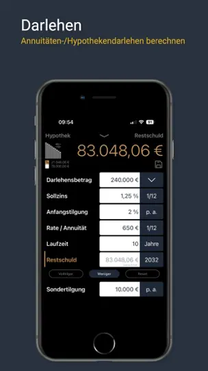 Screenshot von Finanzrechner - MarkMoneyPro3 auf dem iPhone 5