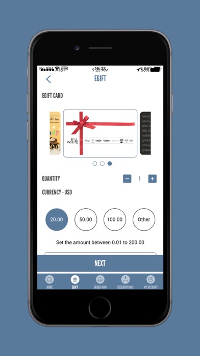 The Bill White Loyalty Program Screenshot