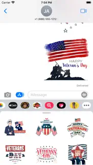 happy veterans day stickers iphone screenshot 2