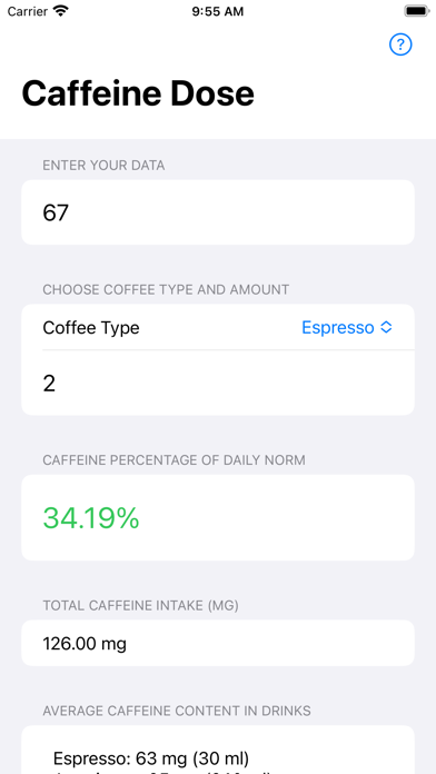 Screenshot #3 pour Caffeine Dose