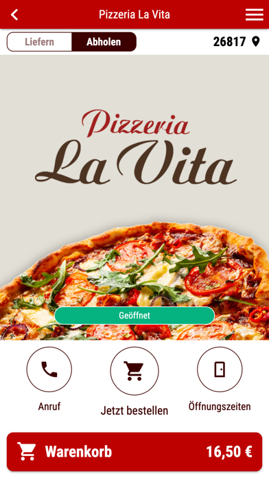 Pizzeria La Vita Rhauderfehn Screenshot