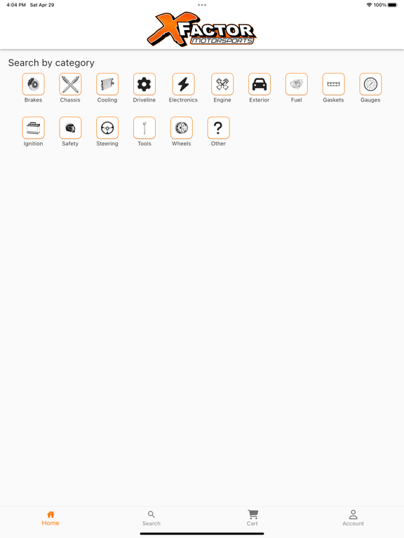 XFactor Motorsports iPad screenshot 1 - Sports app