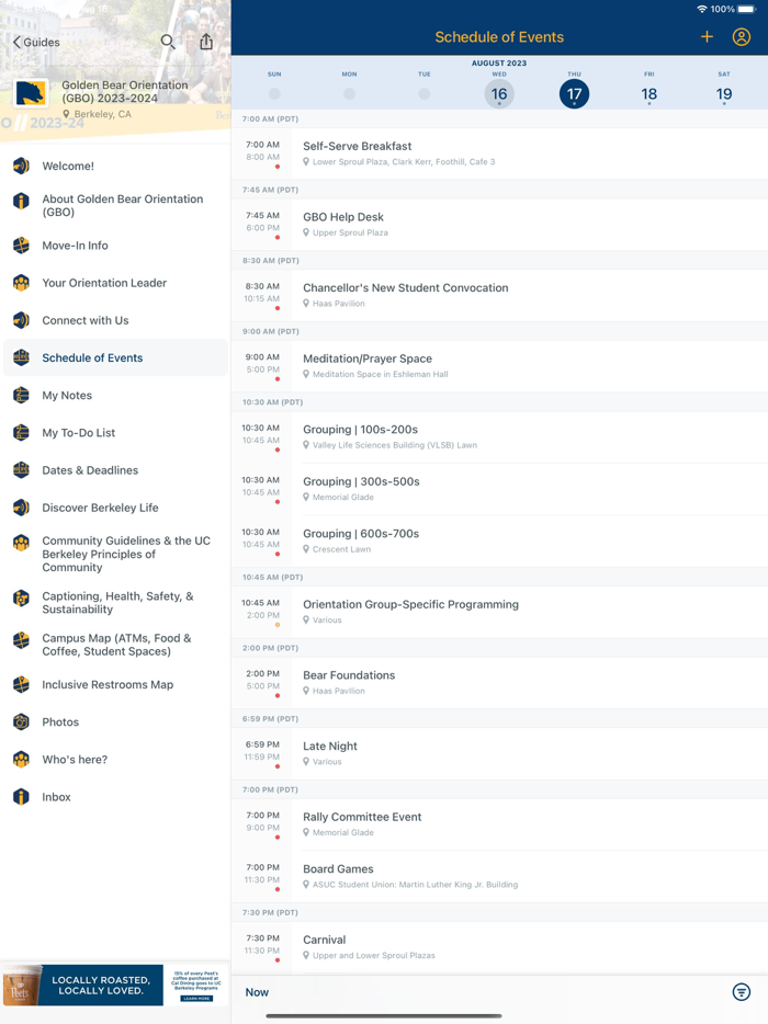 UC Berkeley - Cal Event Guides
