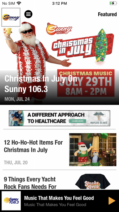 Sunny 106.3 Screenshot