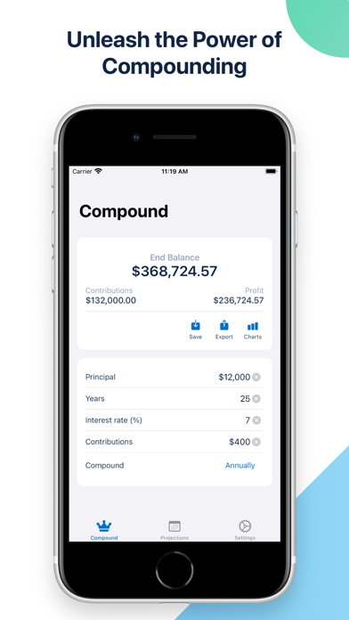 iCompound - Financial Freedom Screenshot
