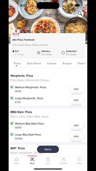Allo Pizza Trentvale Screenshot