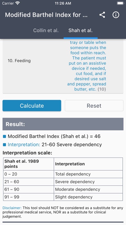 Modified Barthel Index for ADL screenshot-3