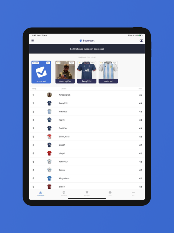 Screenshot #4 pour Scorecast - Pronos entre amis