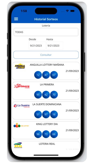 Sorteos Loterías Dominicanas Screenshot