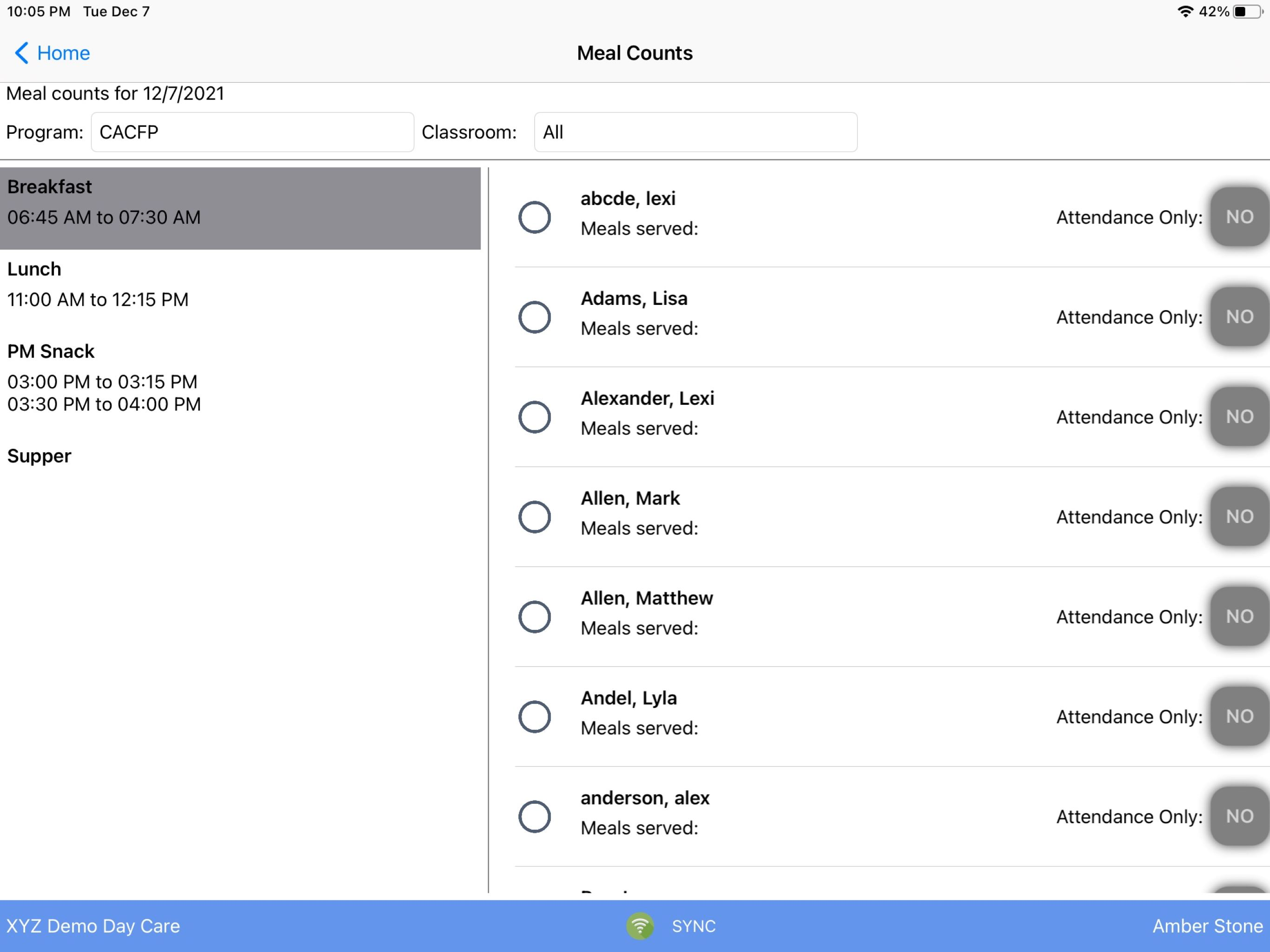 CACFP App