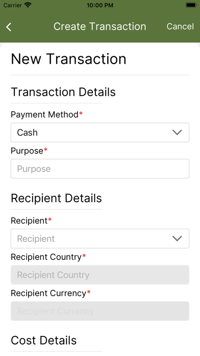 LibertyPay Money Transfer Screenshot