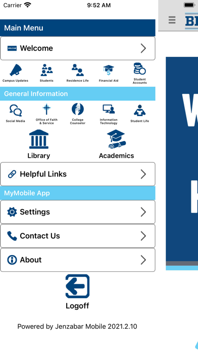 BaptistU MyCampus Screenshot