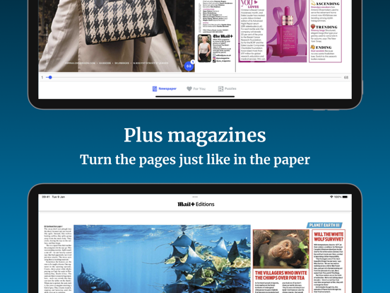 Daily Mail Newspaper iPad app afbeelding 2