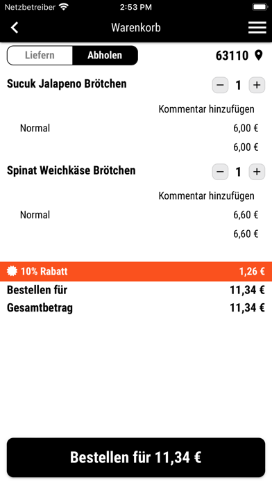 Pizzeria Rodgau Screenshot