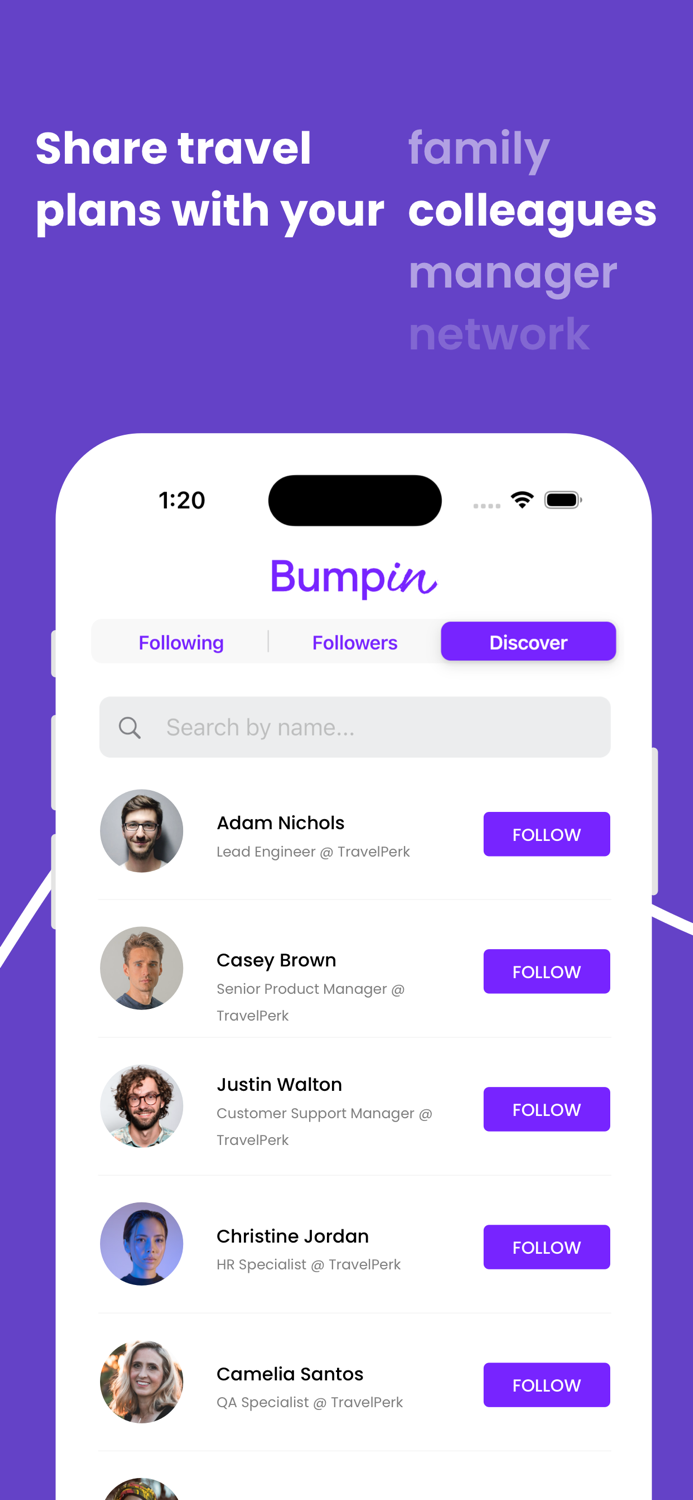 BumpIn - Share travel plans