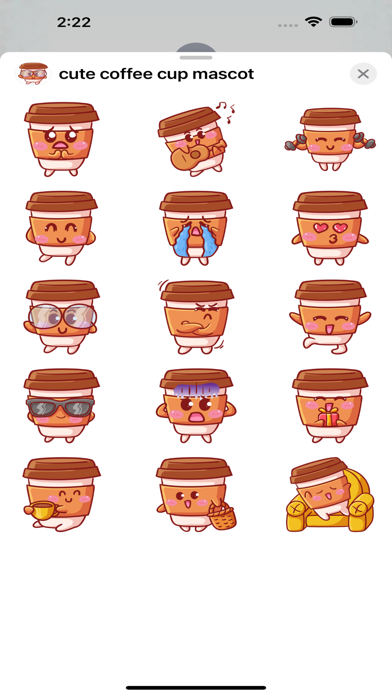 Screenshot #2 pour cute coffee cup mascot